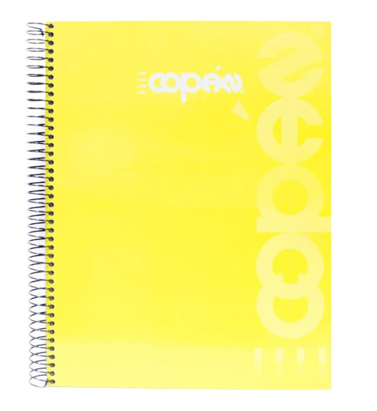 Cuaderno Espiral Tapa Dura, Tam. A4 (8.5" x 11"), 6 Materiales, 180 hojas (360 pág.), Hojas Rayadas, Colores Básicos Surtidos